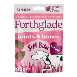 Forthglade Natural Dog Treats for Joints & Bones - Grain Free Soft Bites (8 x 90g) Resealable Bags - for Dogs aged 2 Months+