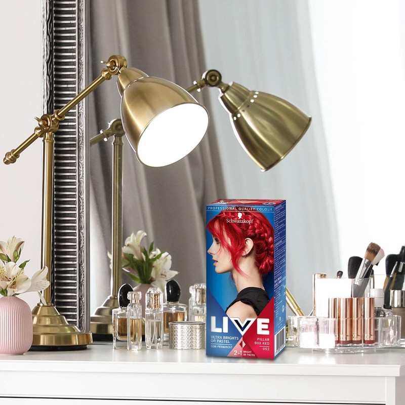 Schwarzkopf LIVE ULTRA BRIGHTS or Pastel – 92 Pillar Box Red (Pack of