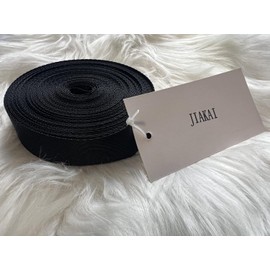 JIAKAI 1 Inch Wide 10 Yards Nylon Heavy Duty Webbing Strap，Polypropylene Heavy Straps for Bags, Hammocks, Outdoor Climbing and DIY Making Luggage Strap, Pet Collar, Backpack Repairing（Black）