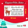 Pack of 48 Christmas Decor Stickers (64 x 34 mm)