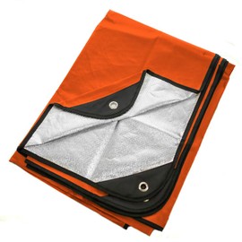 Arcturus Insulated Tarp, Reusable Heavy Duty Thermal Survival Blanket – 60x82in, Reflects 90% Body Heat, Waterproof, Windproof, 3-Layer Design, Reinforced Grommets, Orange