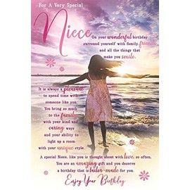 for A Very Special Niece Beach Sentiments Happy Birthday Card Lovely Verse"