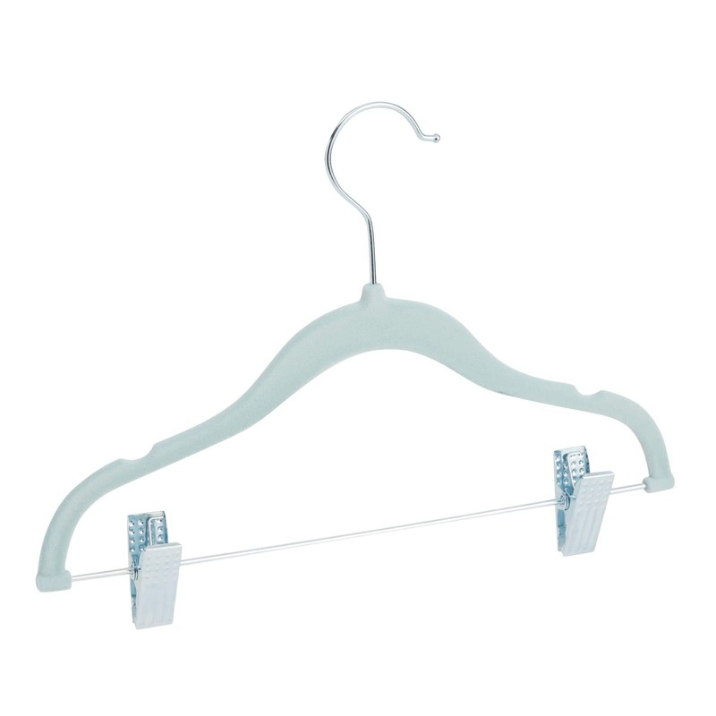 Juvale 24-Pack Light Blue Velvet Hangers for Baby & Kids
