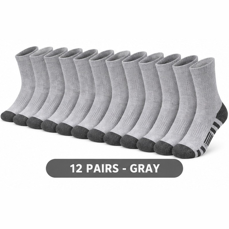 Men’s Crew Socks for Gym & Outdoor Use – Soft