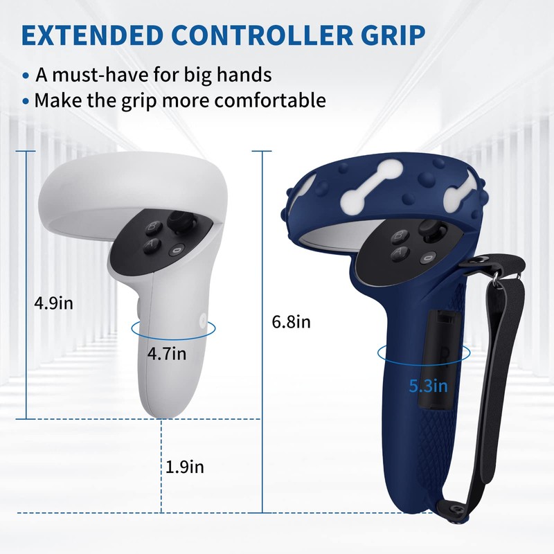 Controller Grips for Oculus Quest 2, Extended Silicone VR Grips