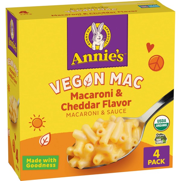 Annie's Vegan Mac and Cheddar Flavor Sauce, Vegan Macaroni and