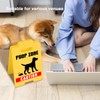 MQCLYSG Funny Dog Poop Zone Warning Caution Yellow Sign,Pet Excrement