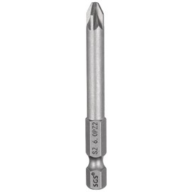 HARFINGTON PZ2 Screwdriver Bit 1/4" Hex Shank 65mm/2.56" Length Magnetic Phillips Slotted Hex Bits S2 Steel Screw Driver Bit Industrial Grade Electric Hexagon Drill Bits