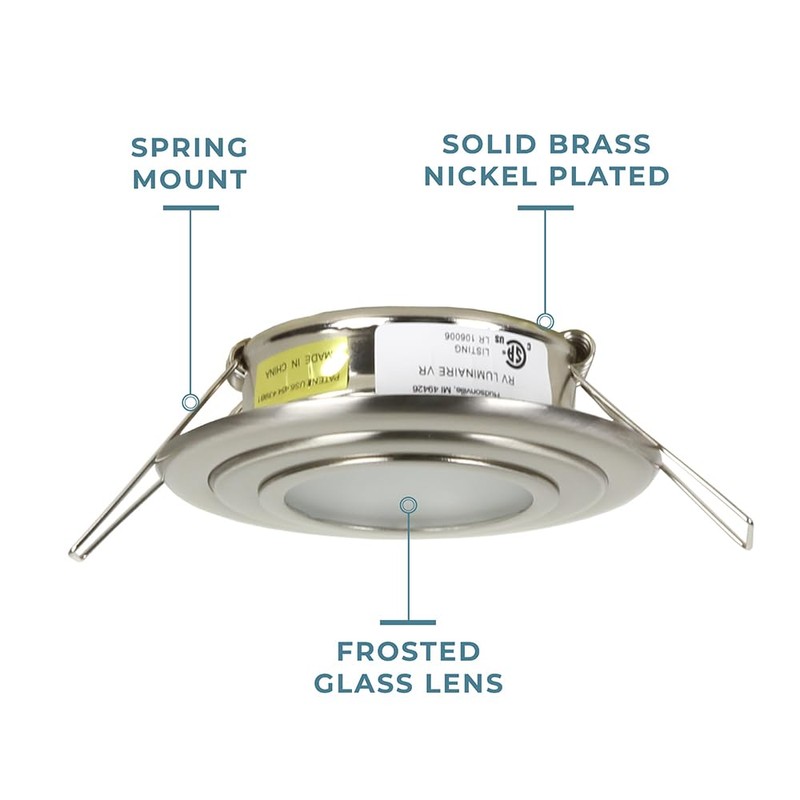 Manufacturers' Select ITC 6000K Decor LED Cluster Round Brushed Nickel