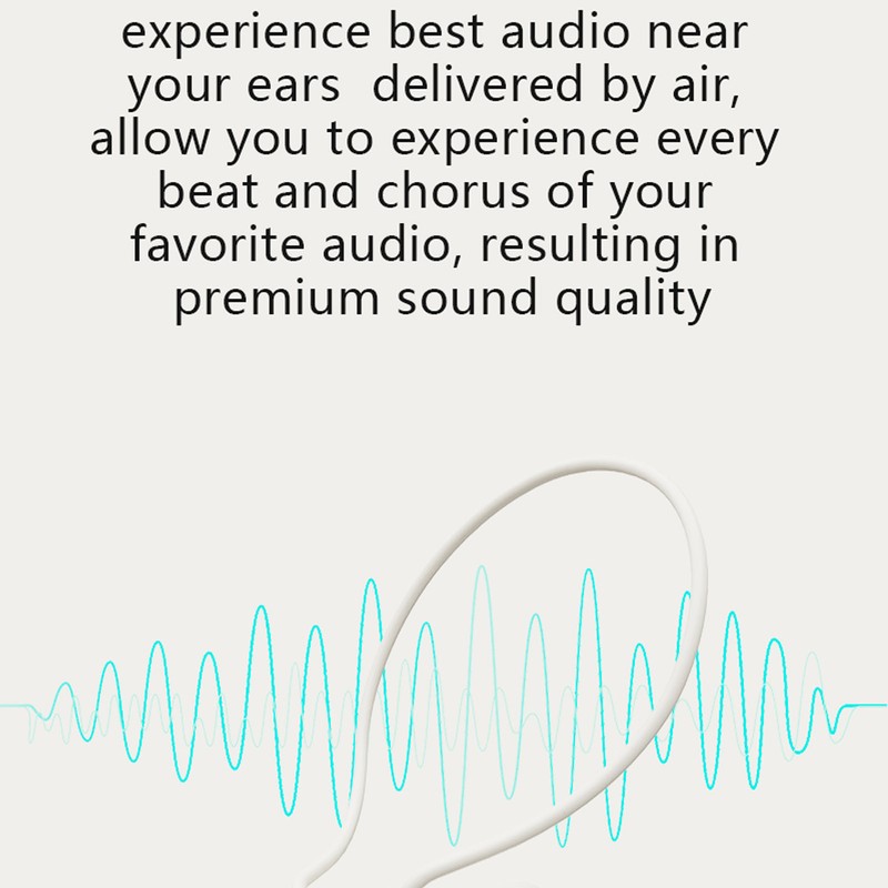 Open Ear Bluetooth Headphone Stereo Lossless Rechargeable Wireless Headset for
