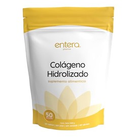 Entera  Colgeno Hidrolizado Puro 500g, Pptidos de Colgeno Tipo I y III, Suplemento Alimenticio, Sin Sabor, Sin Azcar, Fcil de Mezclar, Incluye Medida 