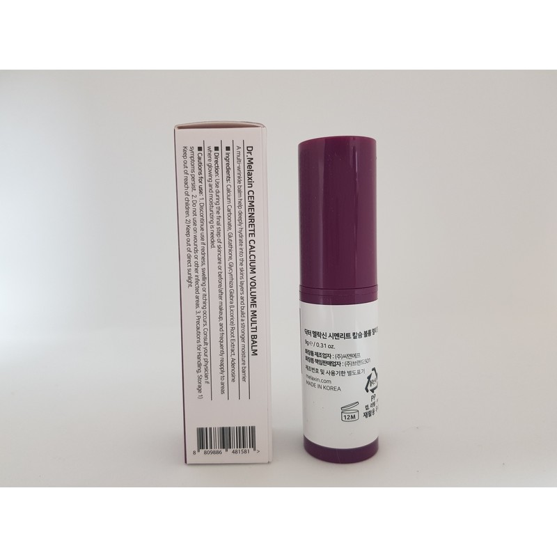 3 main products Dr. Melaxin Cementit Calcium Volume Multi Balm