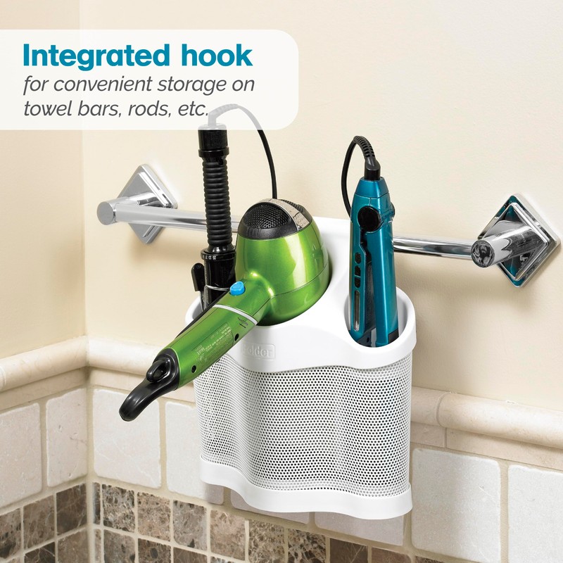 Polder Style Station, Tool Organizer for Hair Dryer, Curling Iron,
