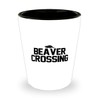 mmandiDESIGNS I Love Beavers Shot Glass Beaver Crossing Give this