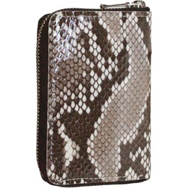 Berkut Diamond Python Coin Purse, Glossy YKK Zip, Feng Shui Fortune, Coin Case, natural