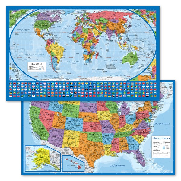 Palace Learning 2 Pack - Laminated World Map Poster &