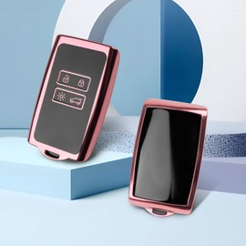 LFOTPP Car Key Case Cover for Dacia Duster 2 Duster 3 2018-2025 2026, TPU Key Fob Duster 3 Accessories Original, Key Case Key Shell for Dacia Duster (Pink)