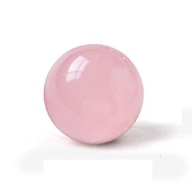 Natural Crystal Ball Orange Moonstone Polished Divination Ball Decorative Sphere with Wood Stand Healing Crystals Ball Healing Stone (40-50mm, Pink Crystal)