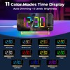 Poeroa Projection Alarm Clock for Bedroom,7.4" LED Mirror Digital Clock