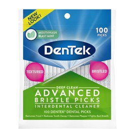 DenTek Deep Clean Bristle Picks,100 Each (Pack of 2) White