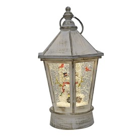 Kurt S. Adler Kurt Adler 9-Inch Battery-Operated LED Snowman Scene Musical Motion Table Piece, Multi