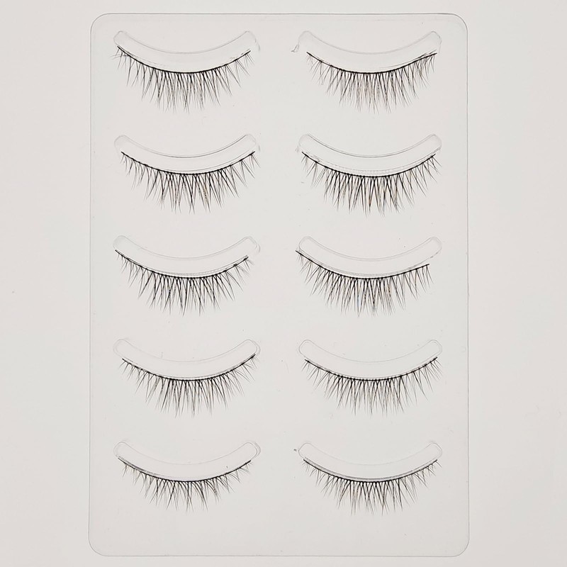CLEAREYELASH Natural False Eyelashes, Natural 3D Eyelashes, 5 Pairs (N02