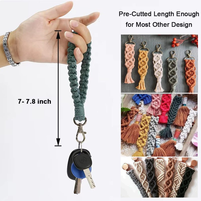 suo long Macrame Kit Macrame Keyring Making Kit Includes Key