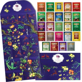 Twinings Gift Advent Calendar, Tea Bags Sampler Assortment, Variety Pack (24 Count) 24 Different Flavors for Tea Lovers: Her, Him, Women, Men, Couples, Family, Friends, Coworkers