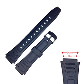 Watch Strap Compatible with Casio W-800H Resin 18 mm Ref 738EA2 18 mm 10268612, Polyurethane