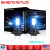 SHENKENUO 2 Sides 2Pcs H7 8000K Ice Blue LED Headlight