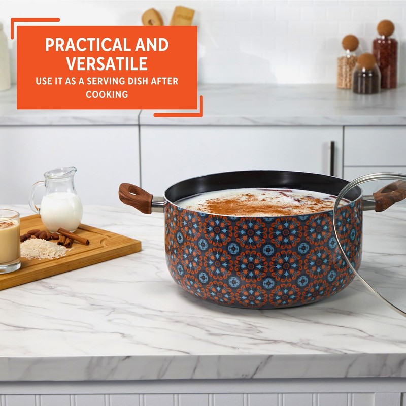 IMUSA 12.7Qt Talavera Dutch Oven w/B