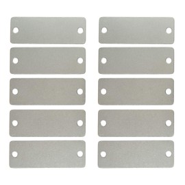 Pack of 25 Stainless Steel Blank Tags Rectangle Punch Blanks with Two Holes