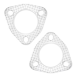 2PCS 2.25"Exhaust Gasket Set,3-Bolt Exhaust Flange Gasket with High Sealing,Multifunctional Car Accessories Header/Muffler/Catalytic Converter Gasket for Most Cars,Trucks,SUVs (2.25")