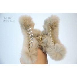 6.3" Furry Hair Clip Soft Fluffy Claw Clips for Women Strong Hold Nonslip Big Jaw Clamp for Thick Long Hair, Cute Fuzzy Accessory (Camel) Winter Fall
