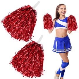 Cheerleader Pompoms with Handle Pompoms Cheerleading Cheerleader Pompoms Hand Flowers Pompoms Cheerleader for Sports Events Dance Party Ball Games Carnival Parties Used 2 Pieces