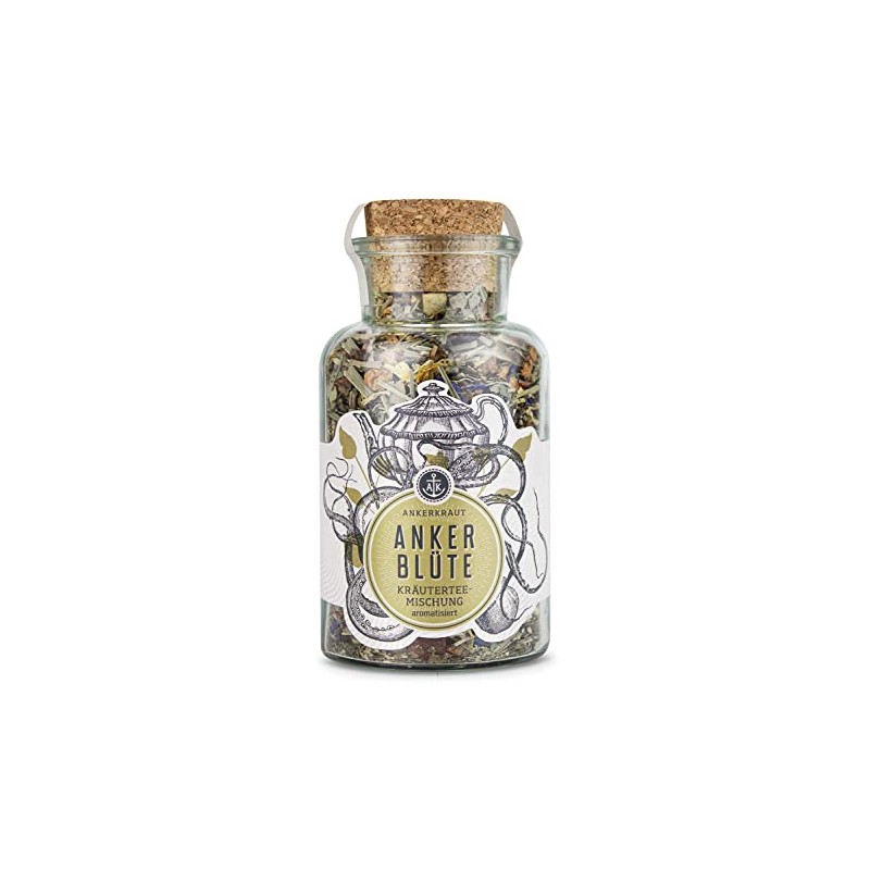 Ankerkraut Anchor Blossom Herbal Tea Blend, 90 g in Cork