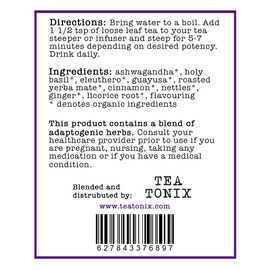 BE RESILIENT Tea with Ashwagandha, Holy Basil, and Eleuthero 60g (2.12oz) - Herbs to Help Recover from Stresses while Nourishing the Adrenals