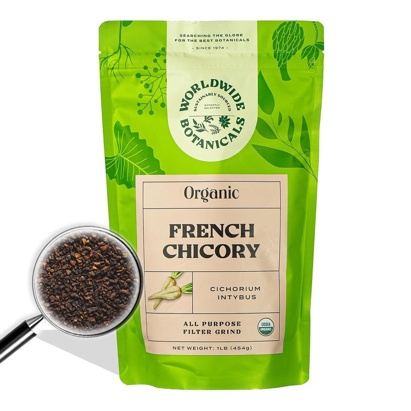 Worldwide Botanicals Organic French Chicory Root, 1 Pound - Brew