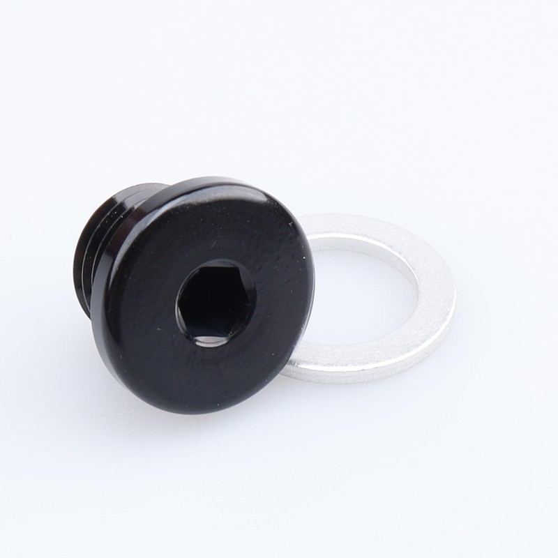 AC PERFORMANCE M12x1.5 Low Profile Hex Port Plug Aluminum Black