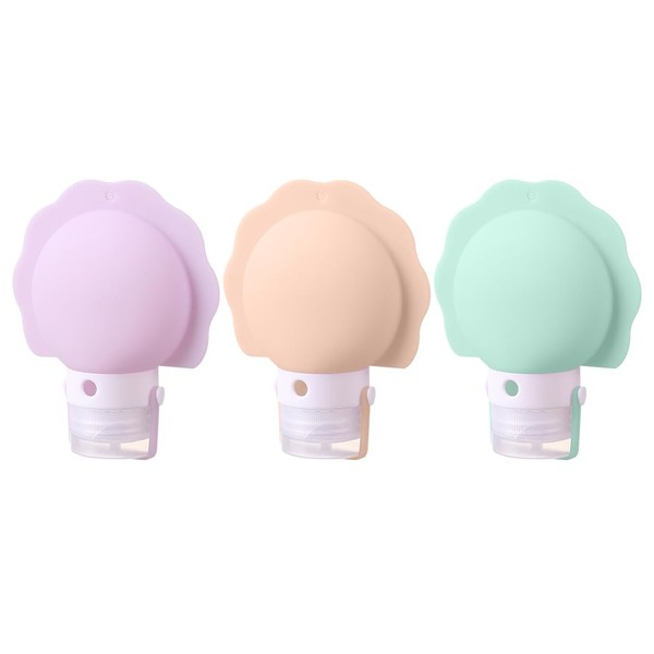 3 pcs Portable Travel Bottles, 1 oz Silicone Travel Bottles