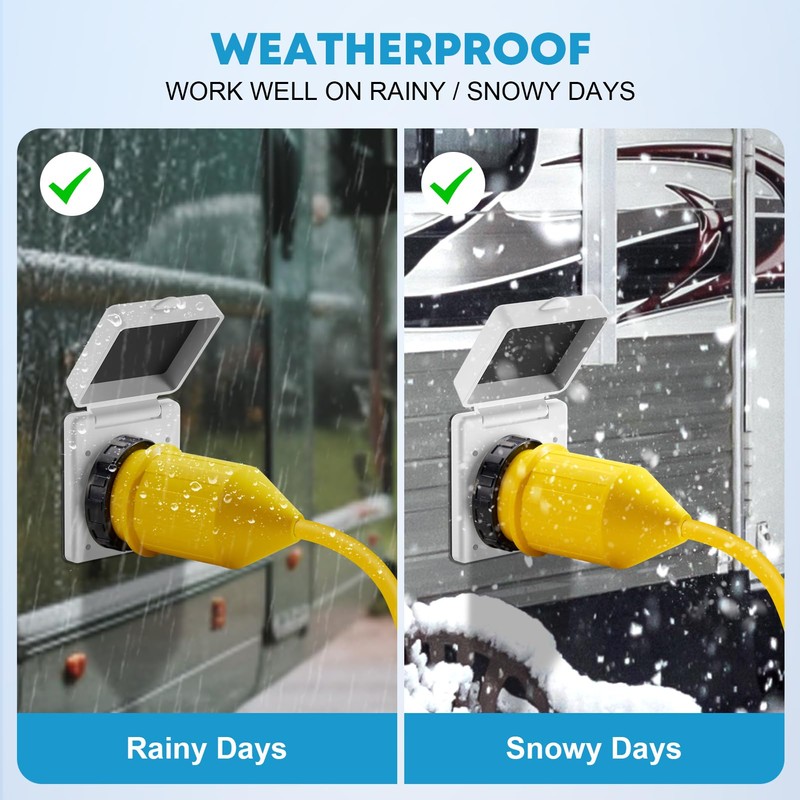 Kohree 50 AMP RV Power Cord Cover Twist Lock with