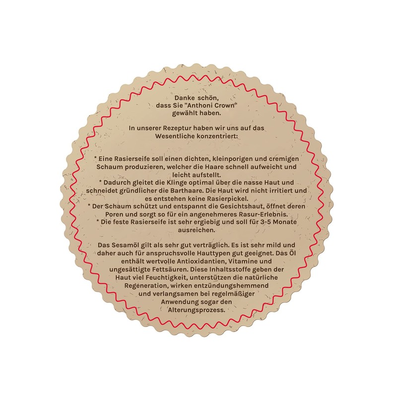 Anthoni Crown Sandalwood Shaving Soap 150 g