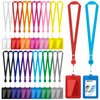 Boocalny 24 Pcs ID Badge Holder with Retractable Lanyard, Colorful