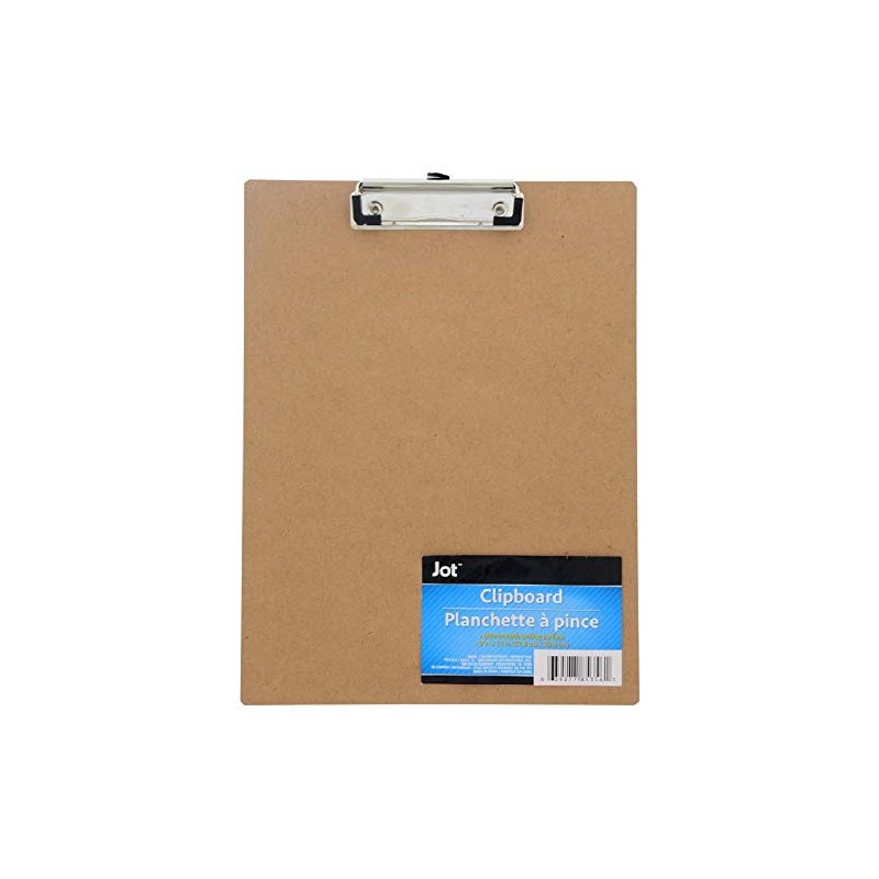 Jot Wooden Clipboards with Metal Clips and Rubber Padding, 9x12