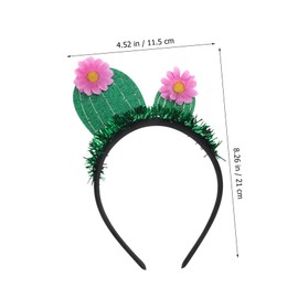 Garneck Cactus Headband Set of 2 - Cute Cactus Costume Accessory for Women - Ideal for Parties Festivals and Costumes with Colourful Tassels and Festive Design