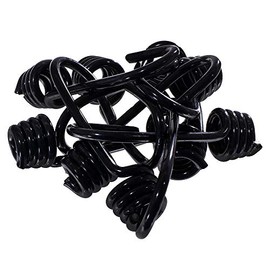 Wire Bungee Cord Hooks - Shock Cord - 10 Pack - Choose from 1/4, 5/16, 3/8, and 1/2 inch - Plastic Coated - Boating Camping Car Outdoor