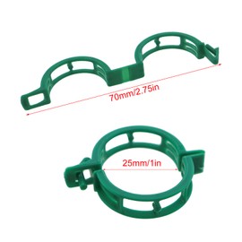 Guifeng 100PCS Green Plastic Plant Clips Vine Vegetable Fixing Clips Diameter 25mm/1inch Climbing Along Plant Lattice Clips Pumpkin Vine Support Clips Tomato Trellis Clips Peony Cage Plant Clips