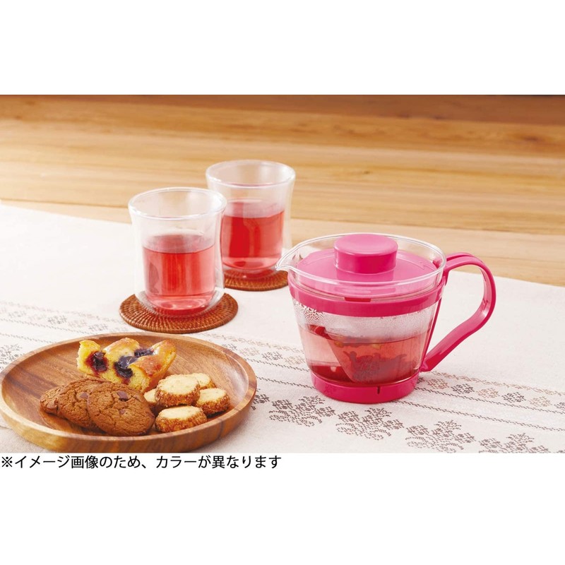 iwaki(イワキ) 耐熱ガラス ティーポット レンジのポット 茶器 グリーン 400ml K863-G
