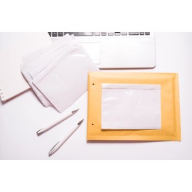 Para Paquetes, Sobres canguro Autoadhesivos para Envíos, 25 x 17 cm, Transparente, Bolsa para envios de paqueteria, Portaguias, Packing List Envelope, Sobre para lista de empaque 100 piezas