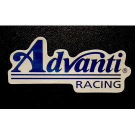 Advanti Racing Wheels Sticker Gloss Finish. Approx Size 3”X 1-1/4”.   Self Adhes